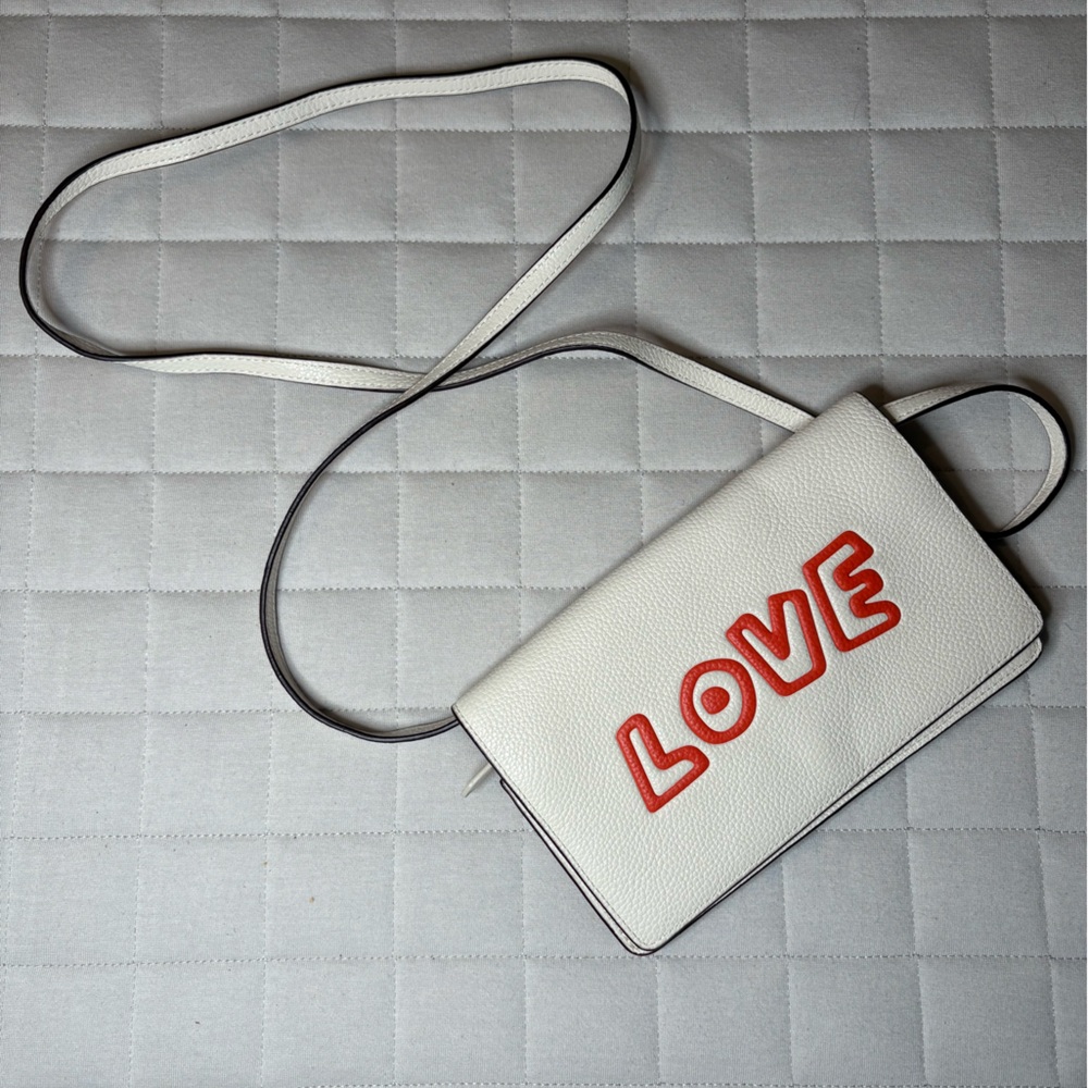 Coach x Keith Haring - White and Red 'LOVE' Crossbody Bag